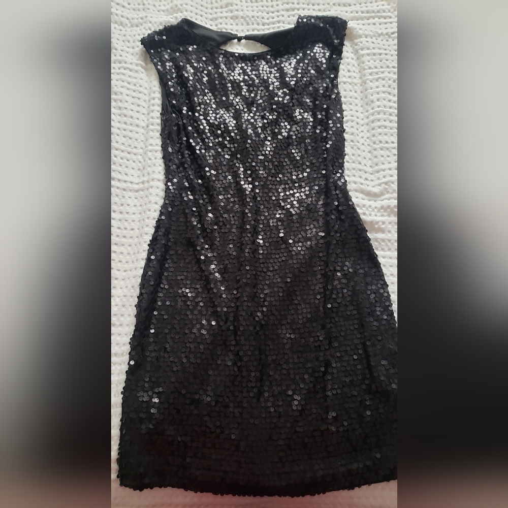 Jcpenney Black Sequin Mini Dress Size Small Never Worn